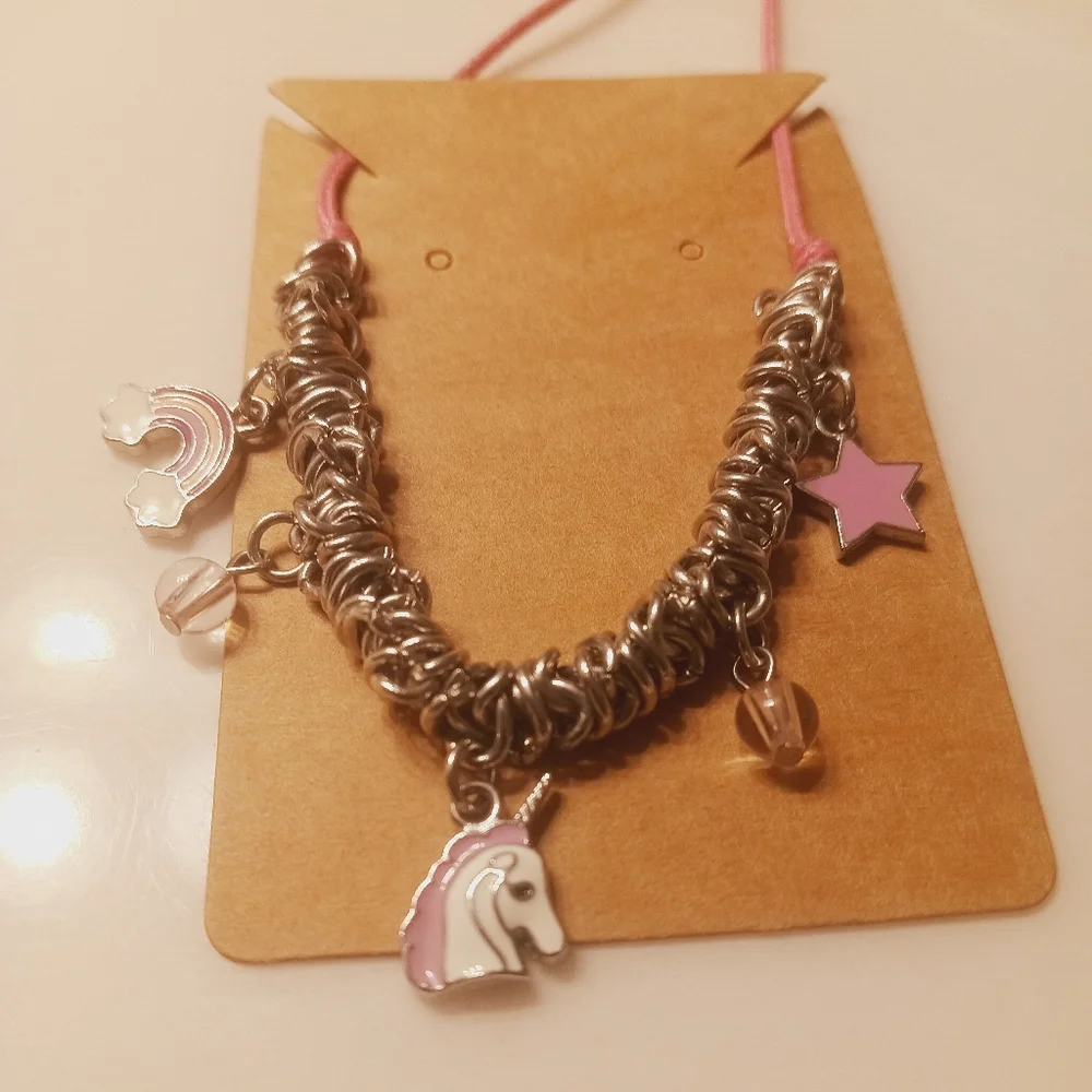 Unicorn, Rainbow, Star Necklace